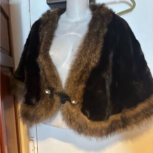 Fur Stole dresssuit coat shawl accessory throw jacket cape wrap accessory poncho